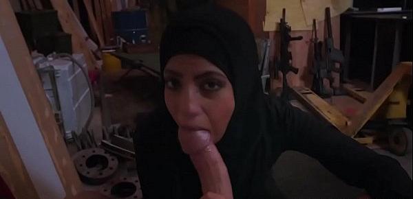  Arab prostituted woman sucks humongus cock